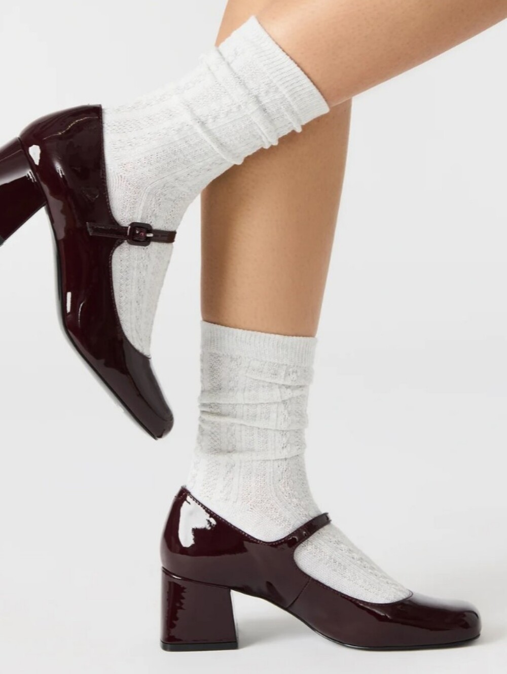 Steve Madden Darcey Mary Jane Heel Wine Patent